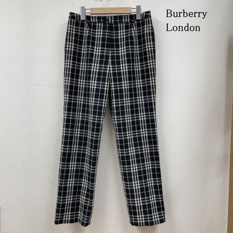 Burberry London バーバリーロンドン パンツ ワークパンツ ペインターパンツ 三陽商会 ストレッチパンツ クロップド丈 チェック 美脚 ストレート ワイド サイズ15