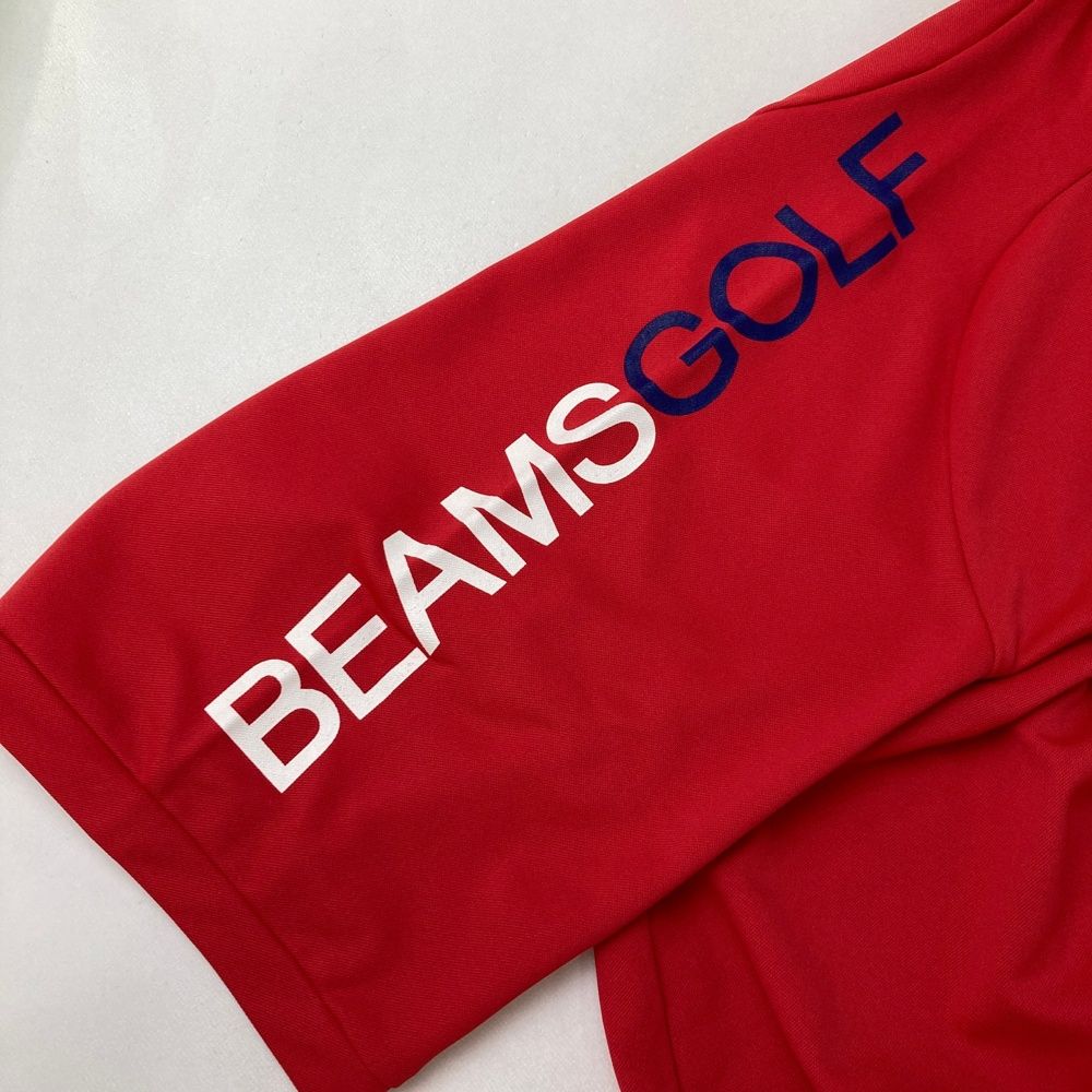 サイズ：XL BEAMS GOLF ビームスゴルフ 半袖ポロシャツ レッド系