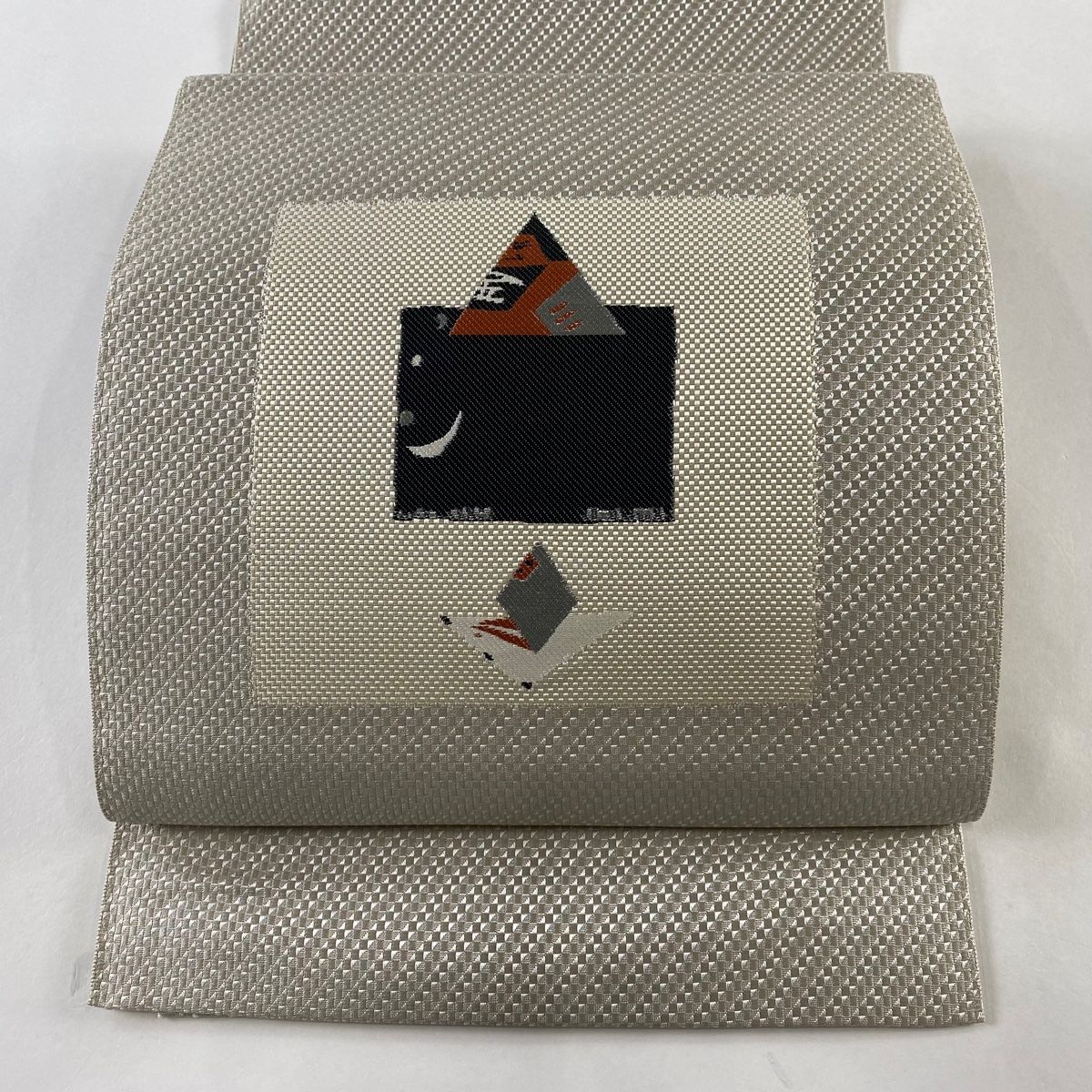 名古屋帯 美品 逸品 落款 証紙 松葉仕立て 八寸名古屋帯 博多織 古賀 
