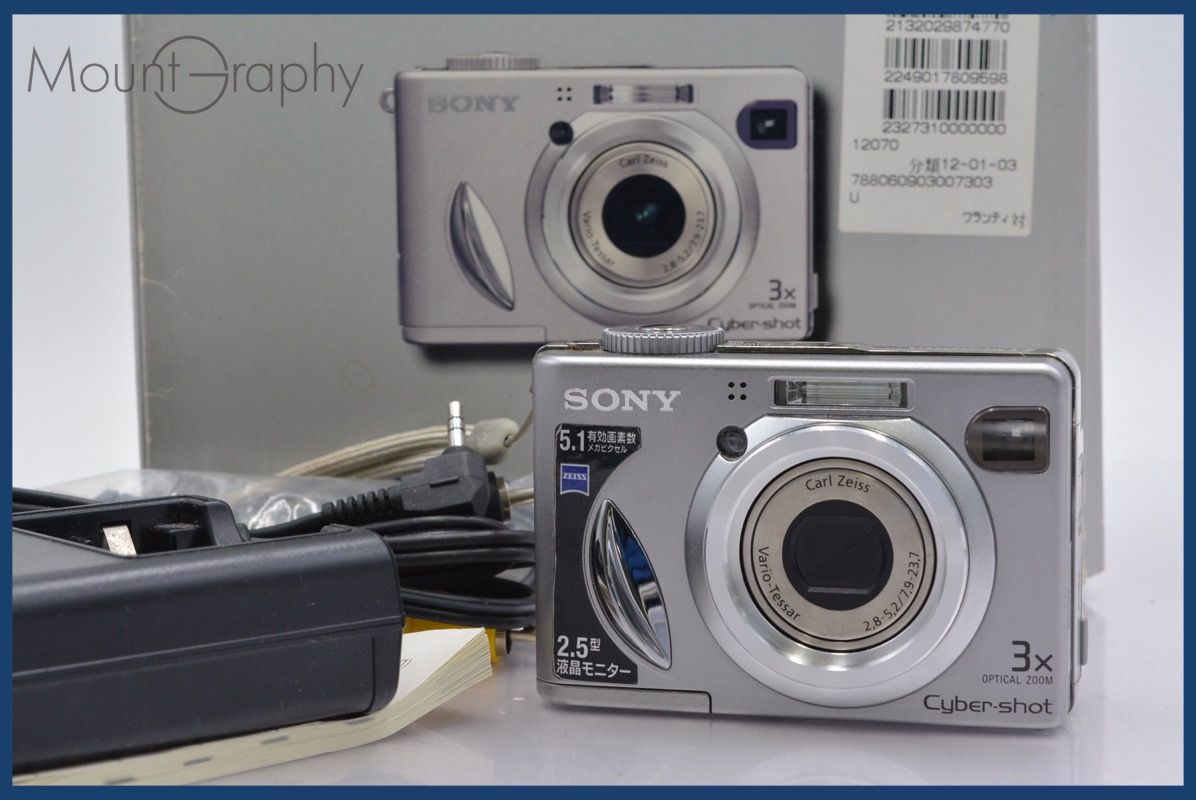 ソニー SONY Cyber-shot DSC-W5 3x 単三電池仕様 元箱、充電器、取扱