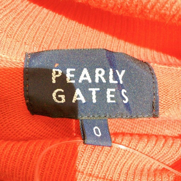 美品】PEARLY GATES パーリーゲイツ タートルネック カットソー 赤