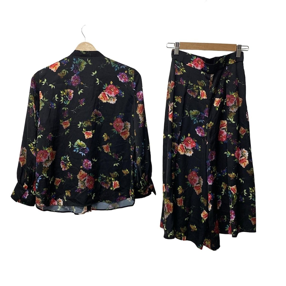 花柄 ウエストゴム