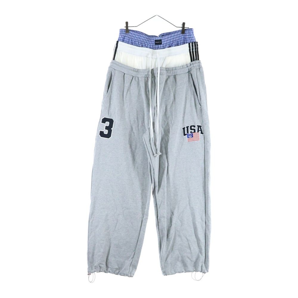 PROJECT G|R プロジェクトジーアール 3 LAYERED SWEAT PANTS スリーレイヤードスウェットパンツ イージーパンツ PG25SSMB04 グレー