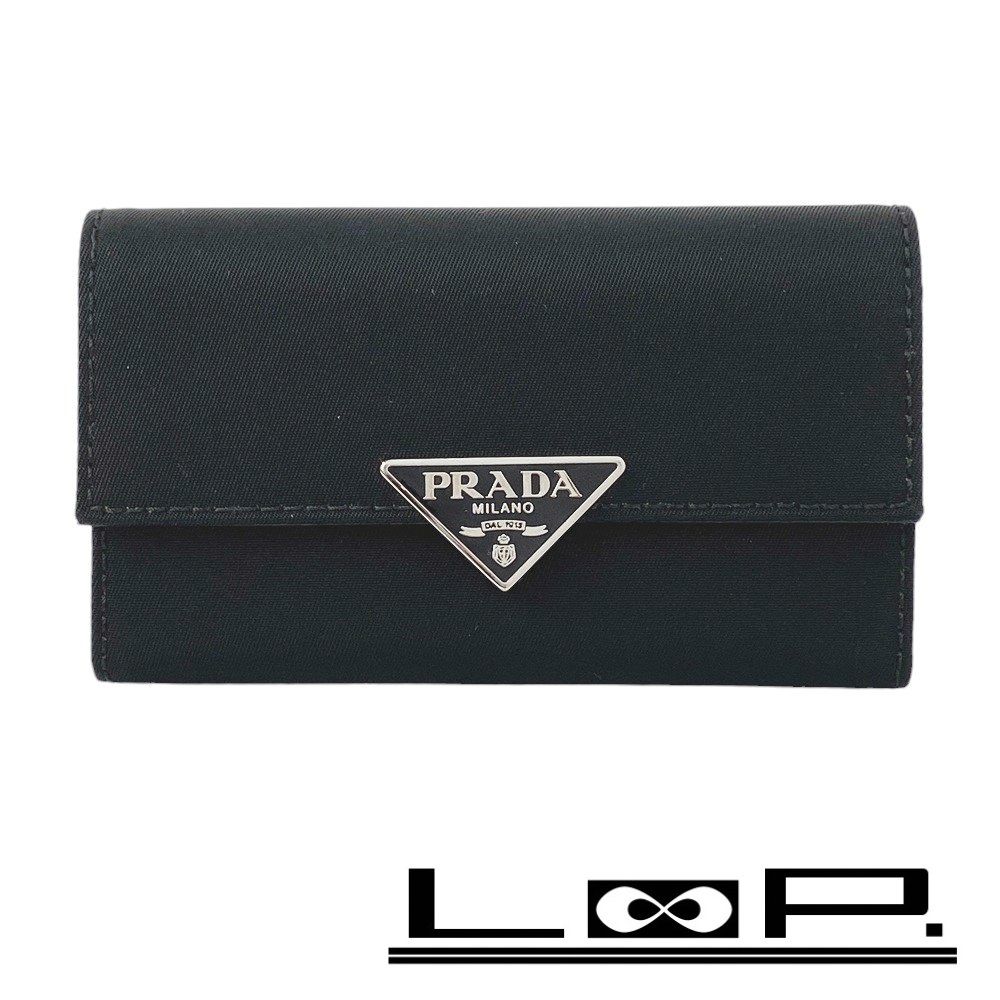 PRADA プラダ テスートナイロン6連キーケース □新同□ PRADA プラダ キーケース 鍵 6連 テスート ナイロン ブラック