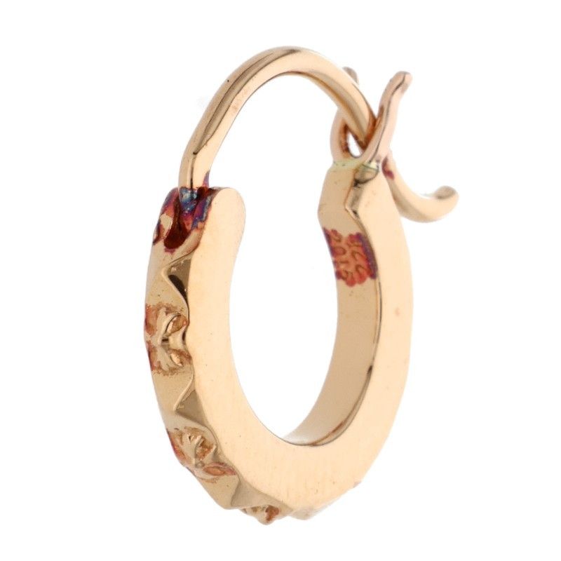 クロムハーツ 22K HOOP TFP TINY タイニーフープ ゴールドピアス