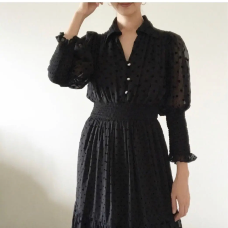 ZARA /ロングワンピースドット柄/XSサイズ | www.emdecob.com