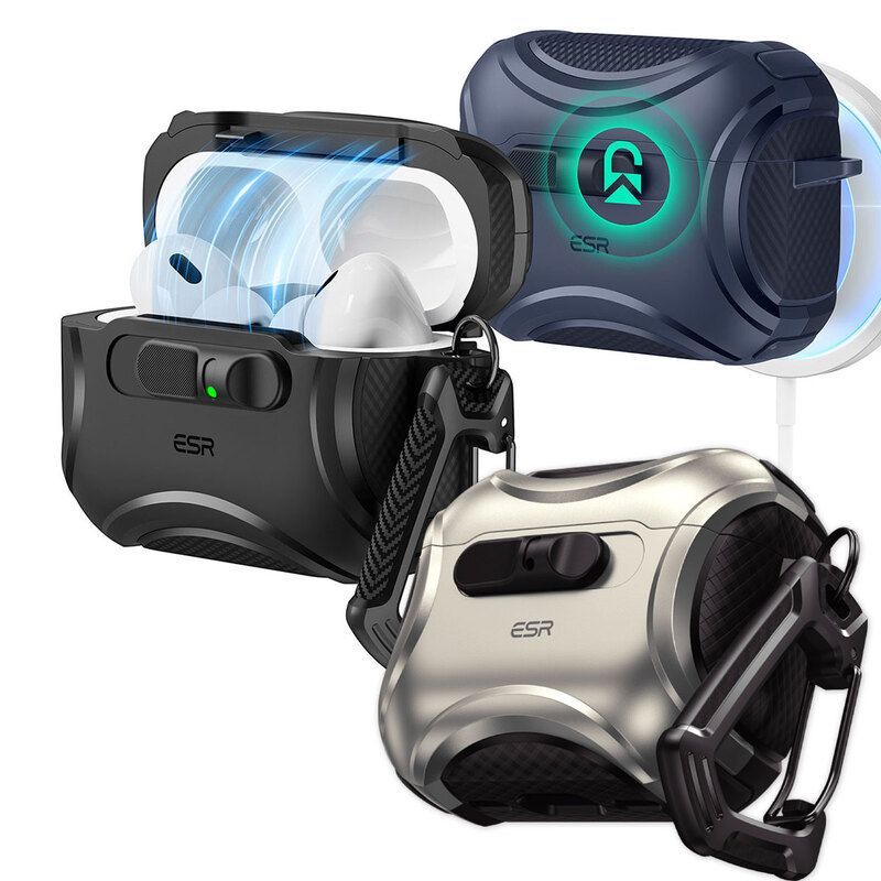 AirPods Pro 3 充電ケース付き ESR AirPods Pro 3 ハードケース Cyber MagSafe対応フリック