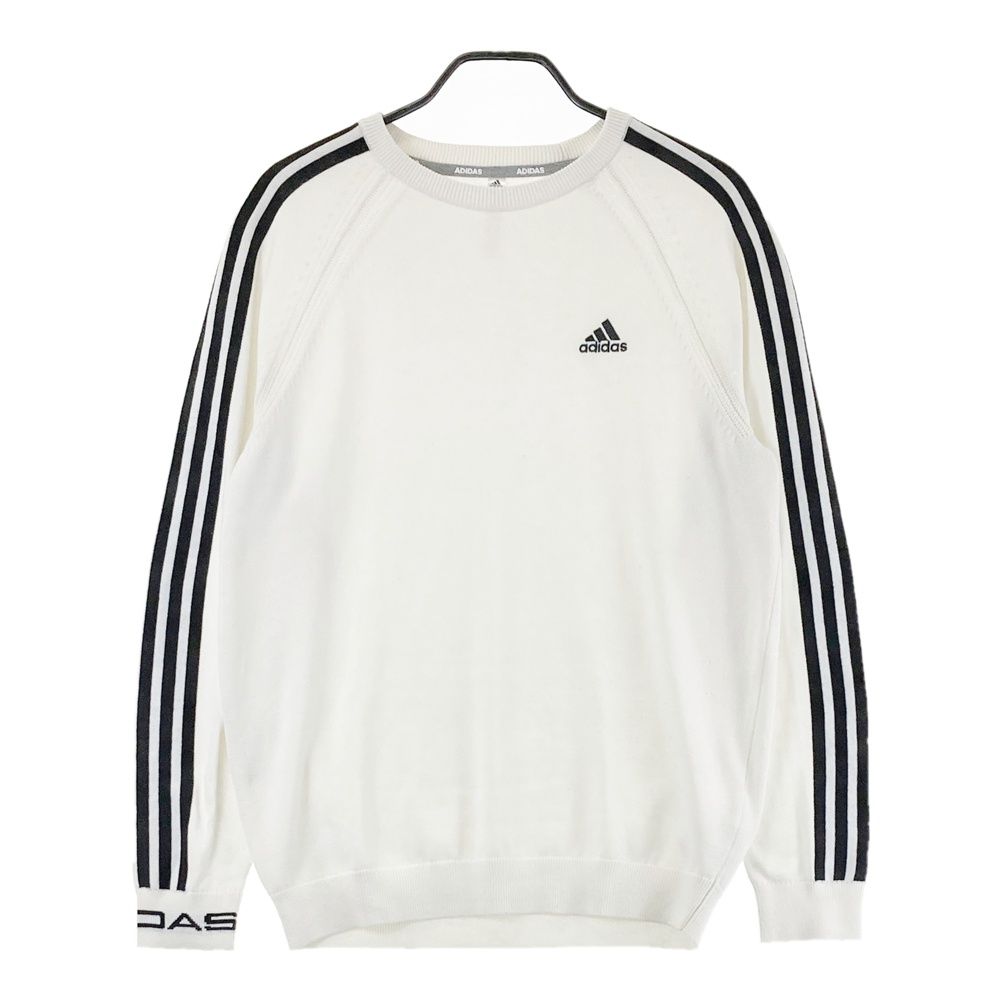 サイズ：XL ADIDAS GOLF アディダスゴルフ HG8296 スウェットトレーナー ビックロゴ  ホワイト系 [240101492239] ゴルフウェア メンズ ストスト サイズ：XL ADIDAS GOLF アディダスゴルフ HG8296 スウェット