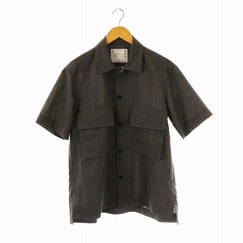 サカイ sacai 24SS Chalk Stripe Shirt チョークストライプ半袖シャツ 