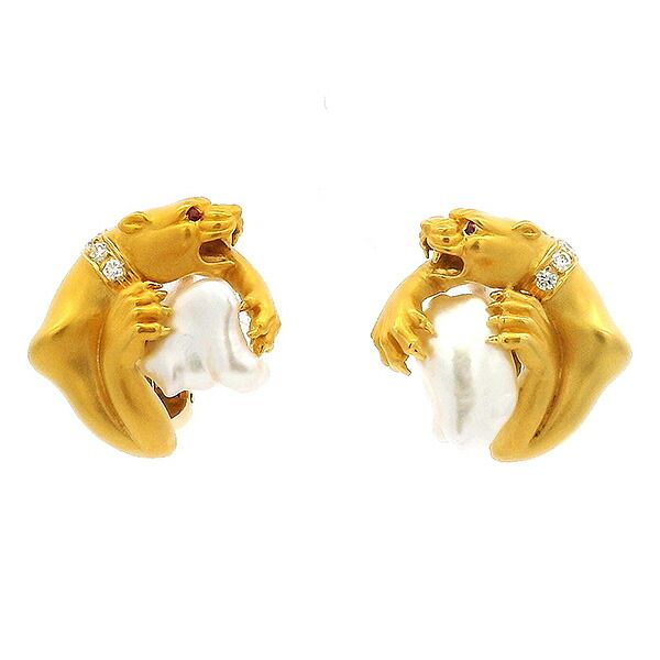 送料無料・返品可♪カレライカレラ パンサー バロックパール ルビー  