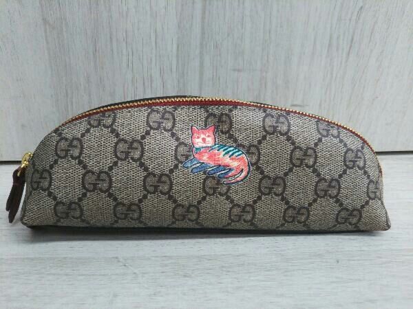 GUCCI グッチ GGスプリーム 662129 2067 ペンケース 猫 文具