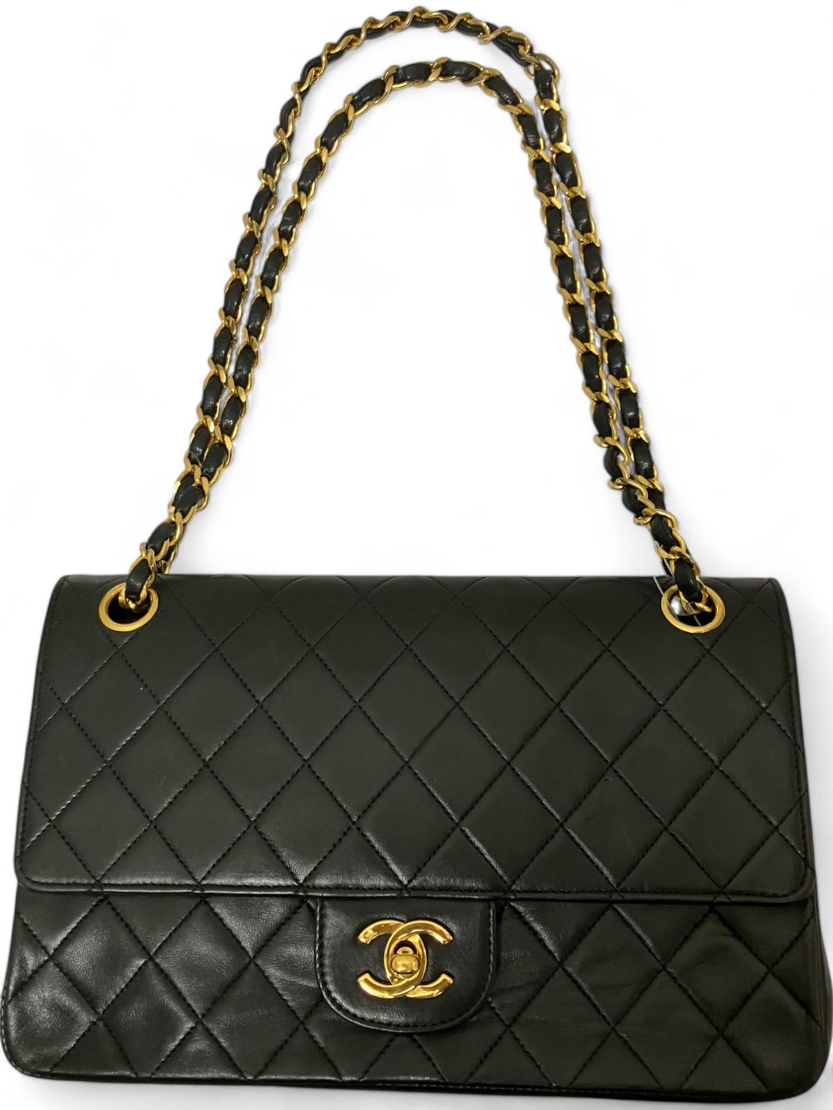 CHANEL (シャネル) 0693053 ダブルチェーン ダブルフラップ ラムスキン
