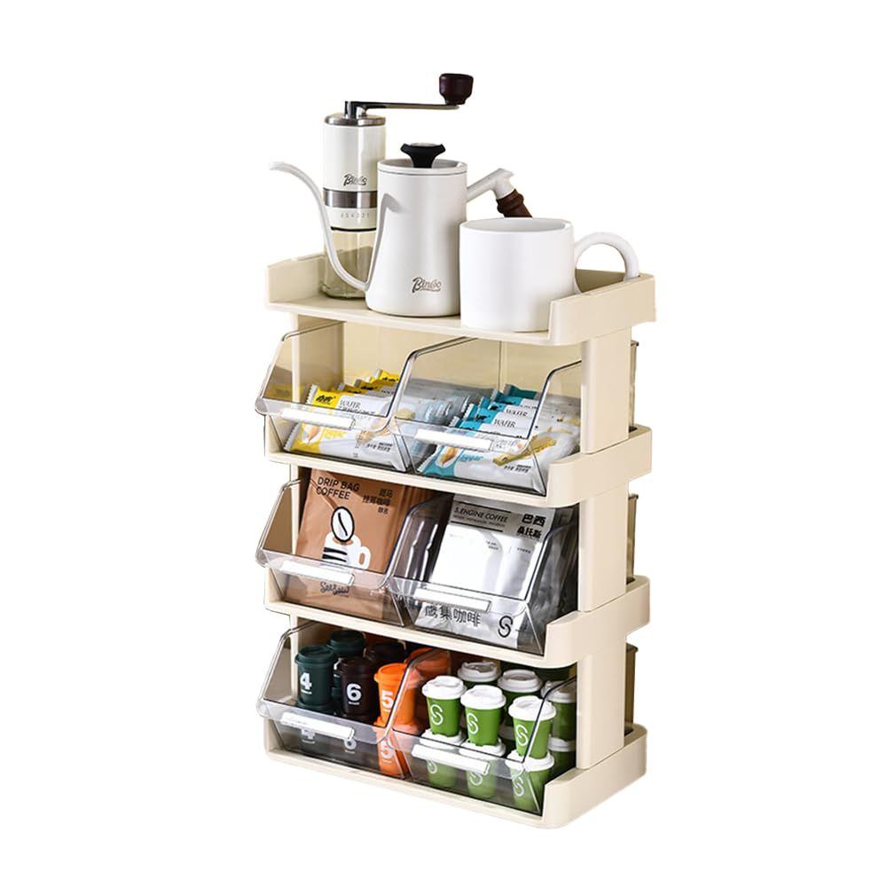 AZNABLE スティックコーヒー 収納 コーヒー収納ラック コーヒー 省スペース コーヒーポッドホルダー 35×20×33.5cm 
