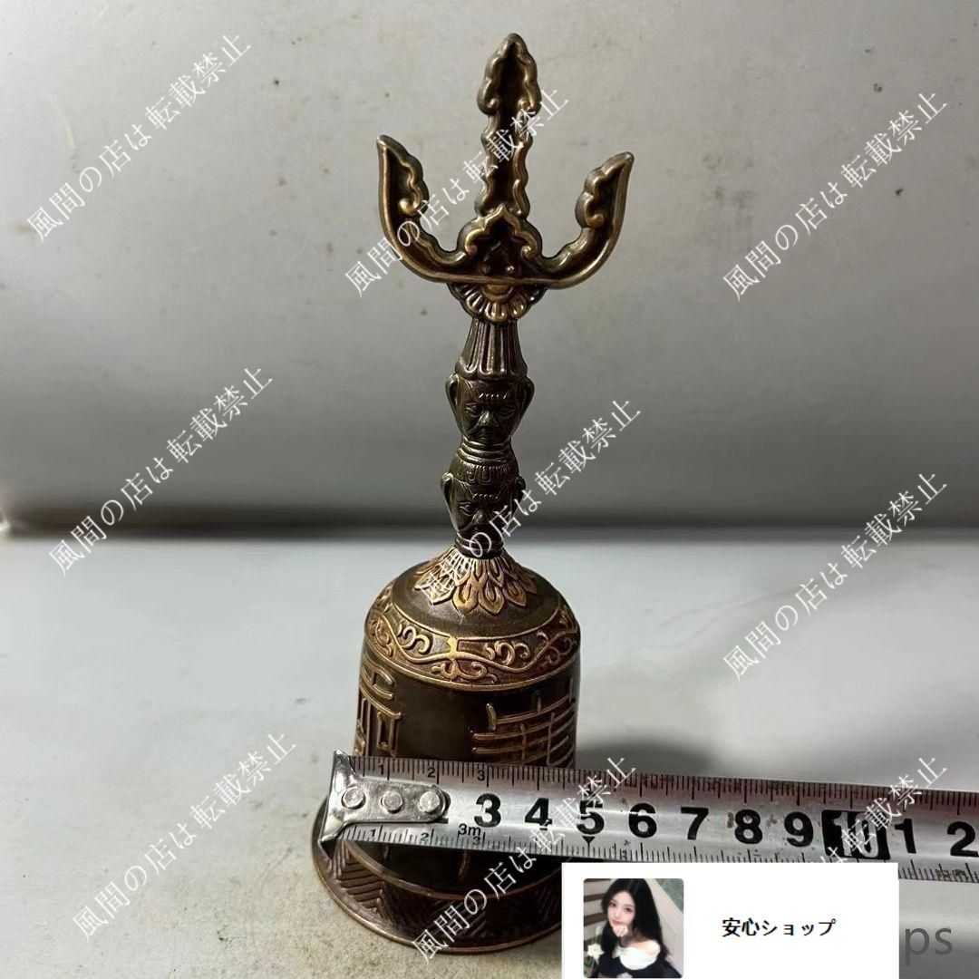 銅器 仏教法器 天蓬帝鐘 天蓬鈴 三清鈴 三叉金剛鈴 手振り鈴 銅鈴工芸