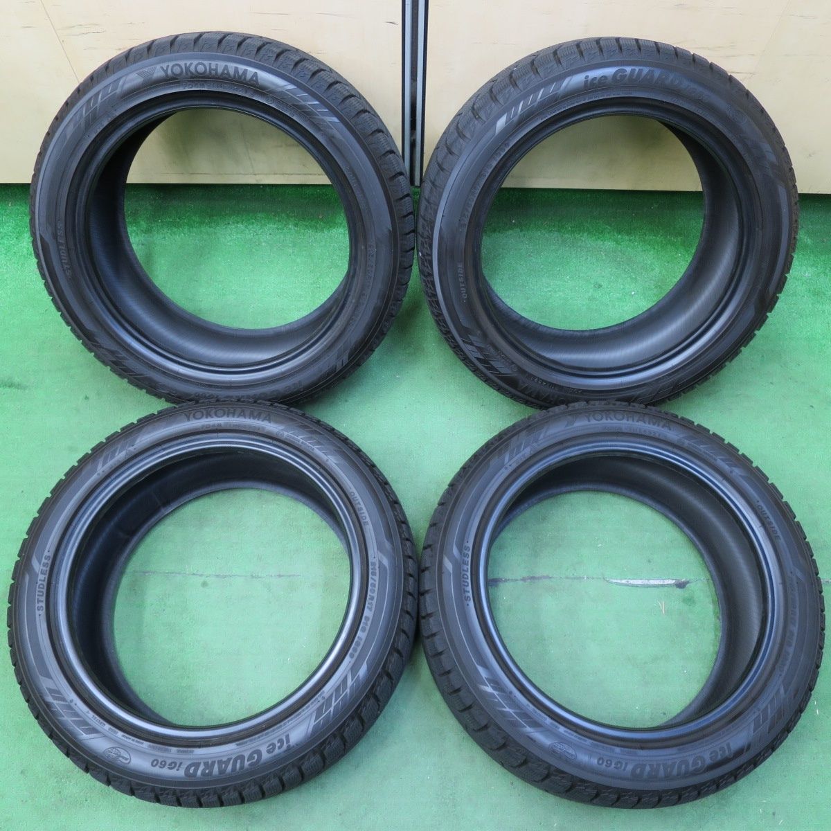 送料無料] バリ溝！21年！9.5分以上☆スタッドレス 215/50R17