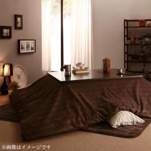こたつ布団セット 裏プレミアム毛布付き モダンストライプこたつカバー＆防ダニこたつ布団シリーズ こたつ布団3点セット(掛・敷布団＋布団カバー) 正方形(75×75cm)天板対応