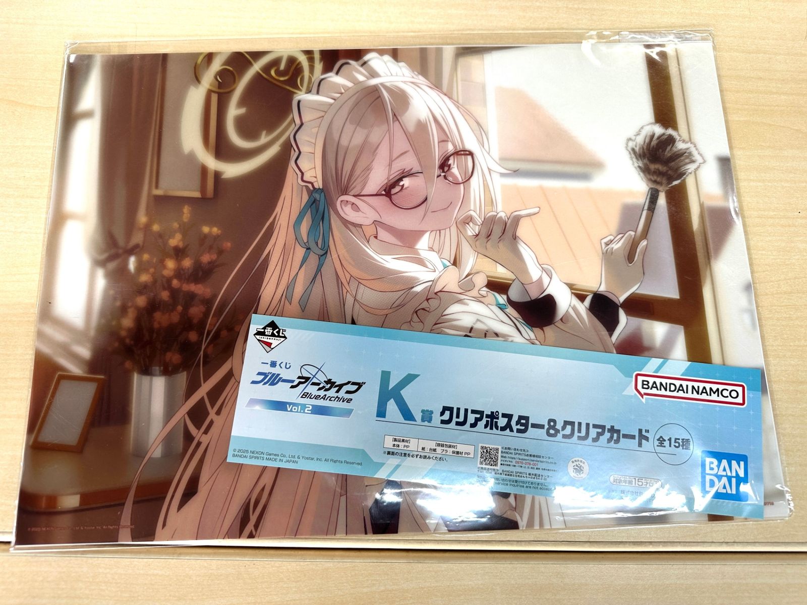 ブルーアーカイブ　一番くじ　Vol.2 K賞　クリアポスター&クリアカードコンプ 一番くじ ブルーアーカイブ vol 2 K賞 クリアポスター&クリア