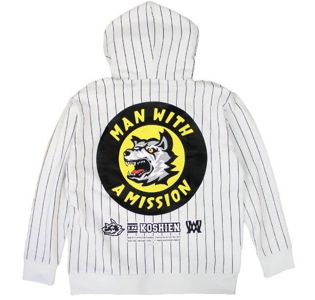MAN WITH A MISSION マンウィズアミッション CHASING THE HORIZON Tour 甲子園公演 パーカー ビッグネーム M