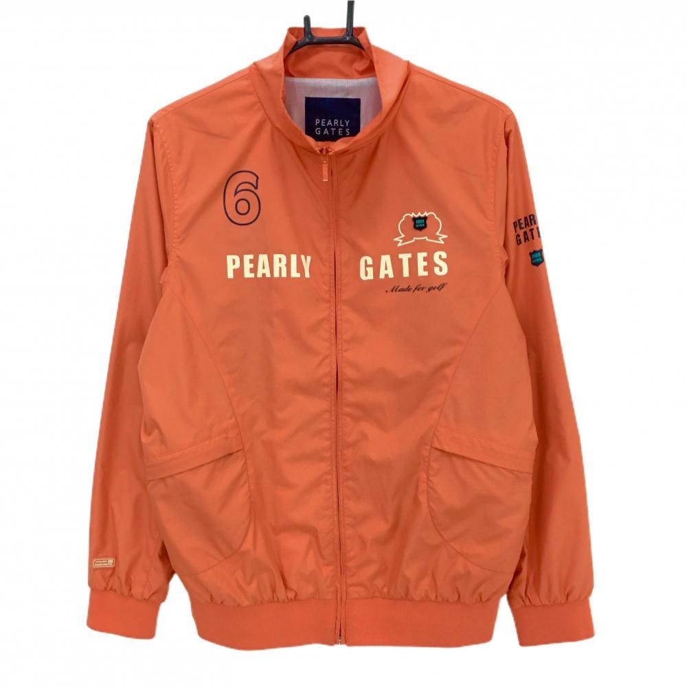 パーリーゲイツ ジャケットブルゾン オレンジ ロゴ白 蓄熱裏地