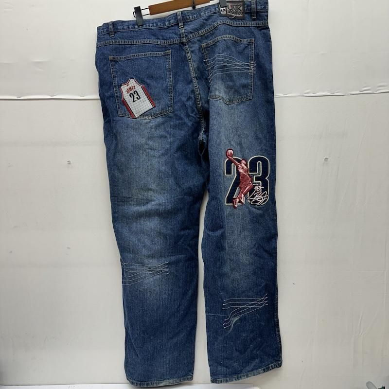 古着 パンツ デニム ジーンズ W44 UNK DENIM NBA 太 バギー デニム パンツ Cavaliers キャバリアーズ レブロン ジェームズ