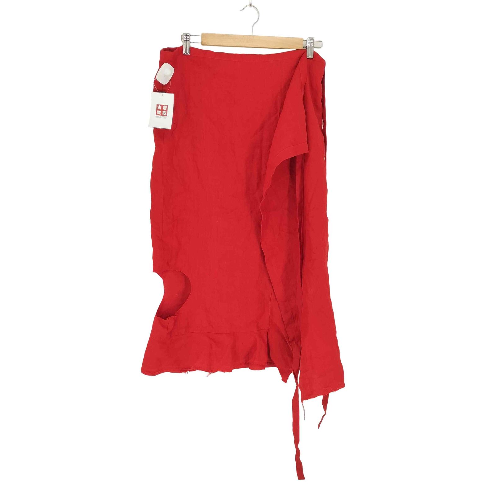 コムデギャルソン COMME des GARCONS 02SS 製品染めリネンラップスカート レディース 表記無