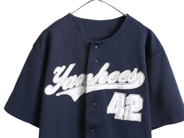 なクーポン配布中! MLB オフィシャル TRUE FAN ヤンキース 半袖 ベースボール シャツ メンズ XL 程| ゲームシャツ ユニフォーム 半袖シャツ 野球 大きいサイズ