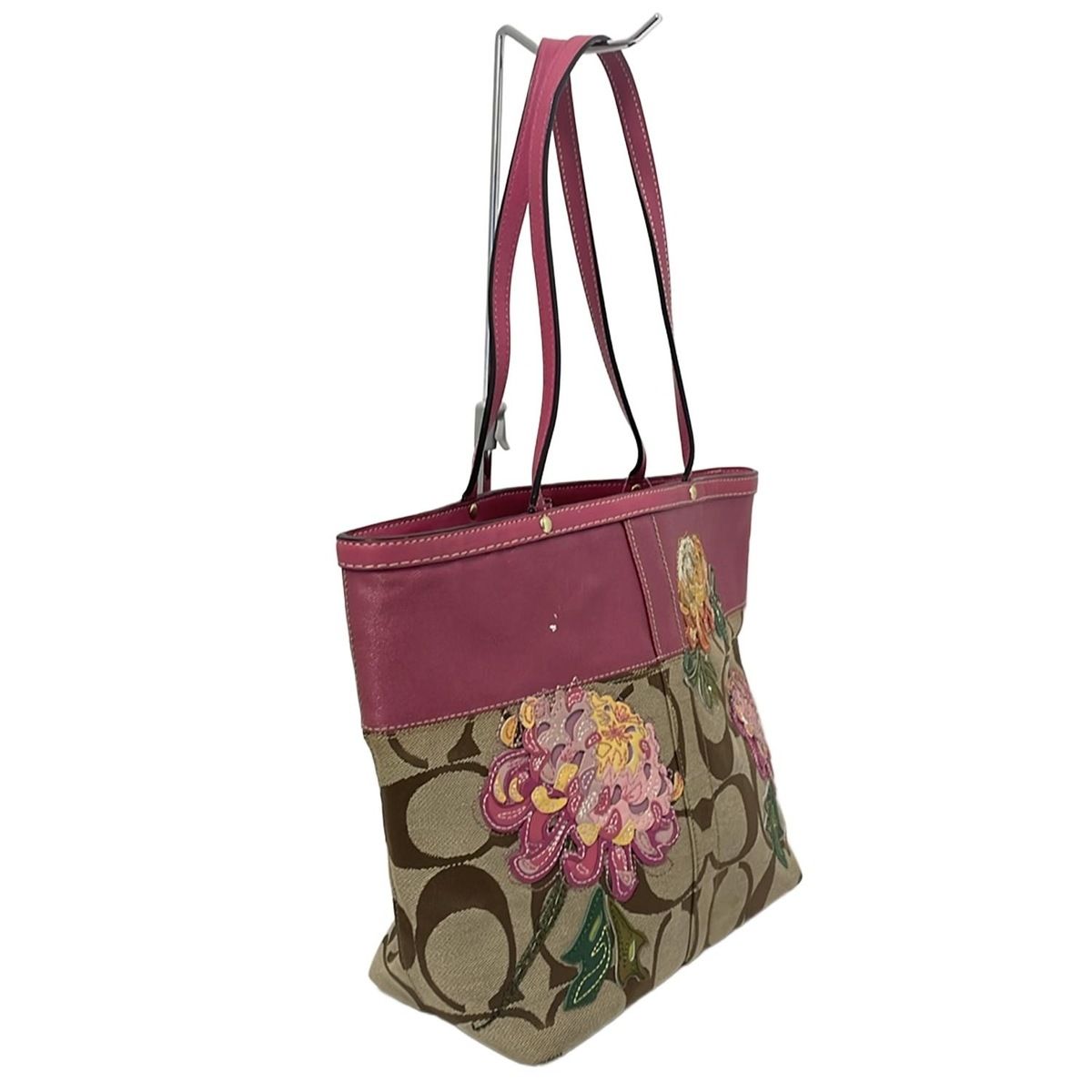 COACH(コーチ) トートバッグ シグネチャー柄 12204 カーキ