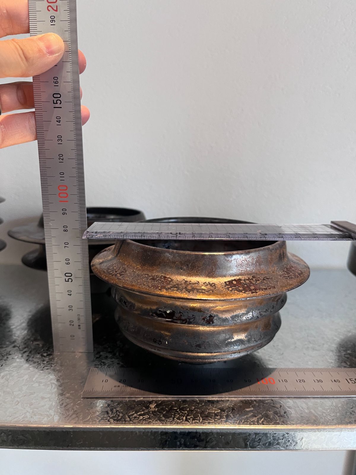 手作り 岩釉黑土植物鉢