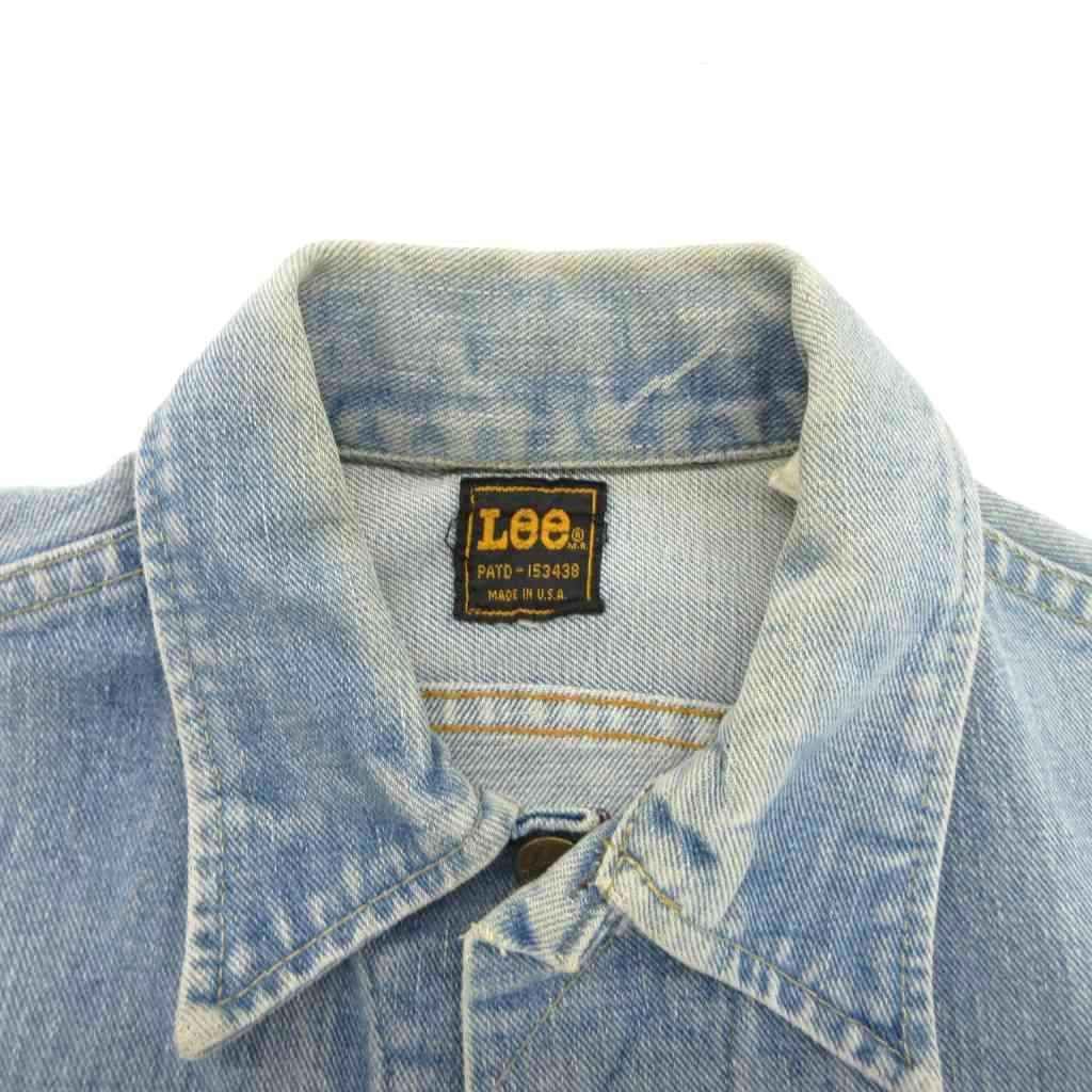 Lee 101j 80s デニムジャケット　 左綾　Made in USA 80年代 Lee リー デニムジャケット 101-j メンズL相当 古着 80s