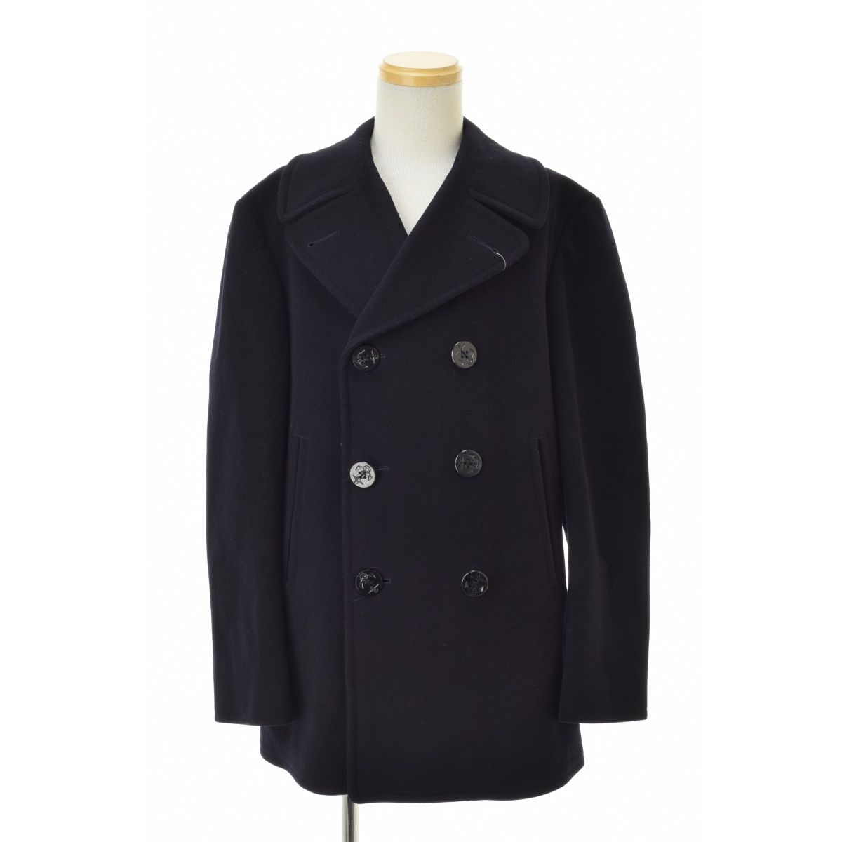 70s US NAVY Pコート (1061) Vtg. US NAVY 70s KERSEY WOOL PEA COAT Peacoat BlueMilitary