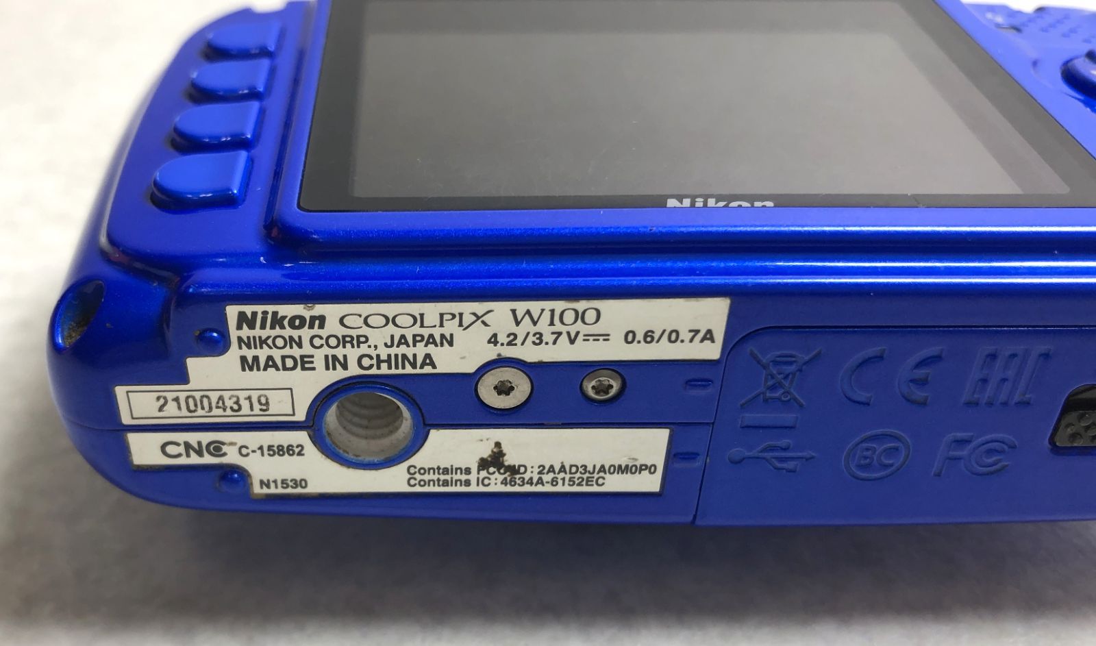 NIKON　デジタルカメラ　COOLPIX　Ｗ100　(ジャンク) DH1069】ジャンク Nikon COOLPIX W100 コンパクトデジタルカメラ