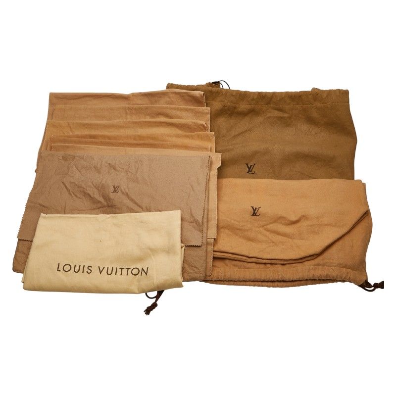 ルイ ヴィトン 保存袋 ダストバッグ 10枚セット ベージュ ブラウン コットン レディース LOUIS VUITTON 1-0233143