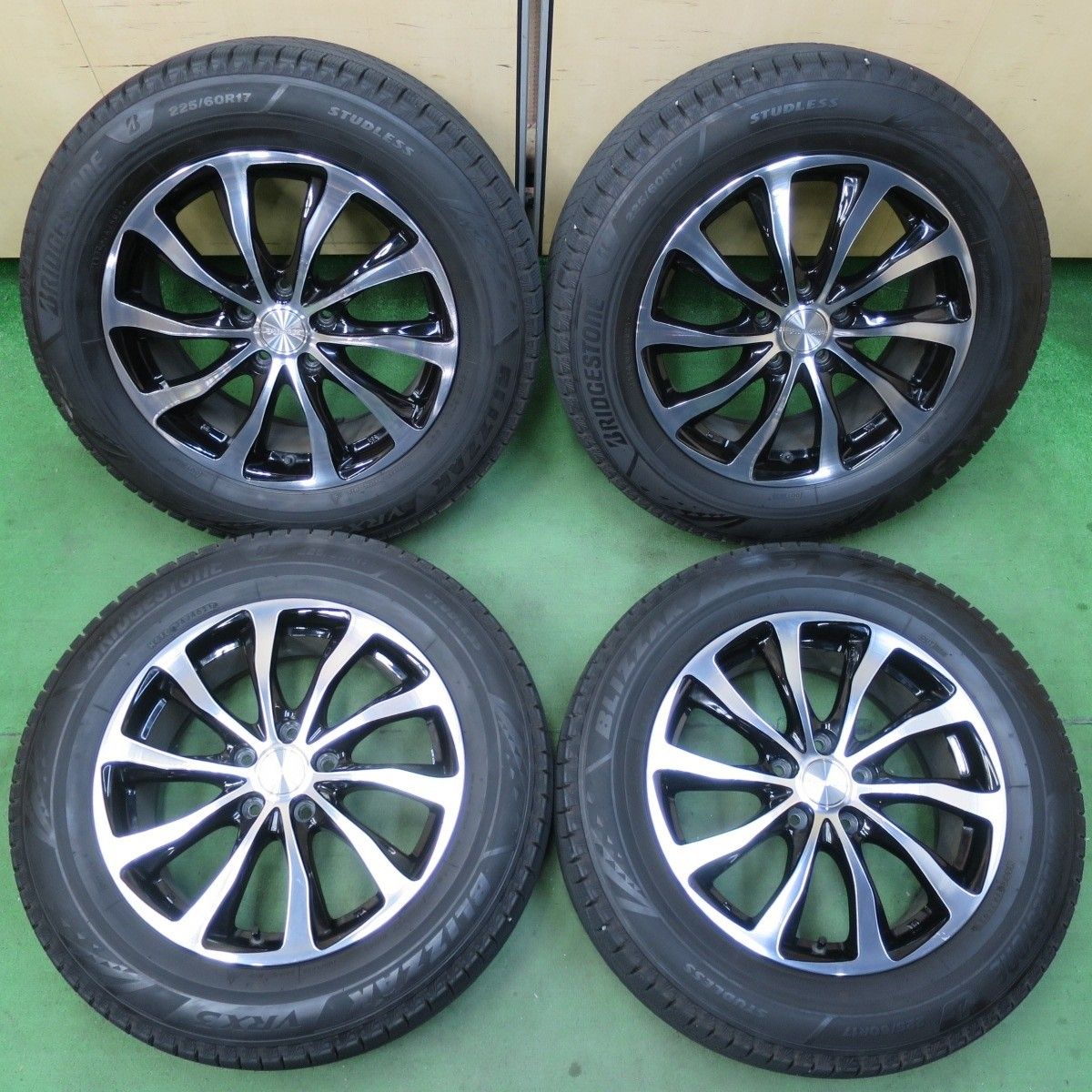 【送料込み】225/60R17 スタッドレスタイヤ ホイール　BALMINUM バリ溝！21年！キレイ！9.5分☆スタッドレス 225/60R17