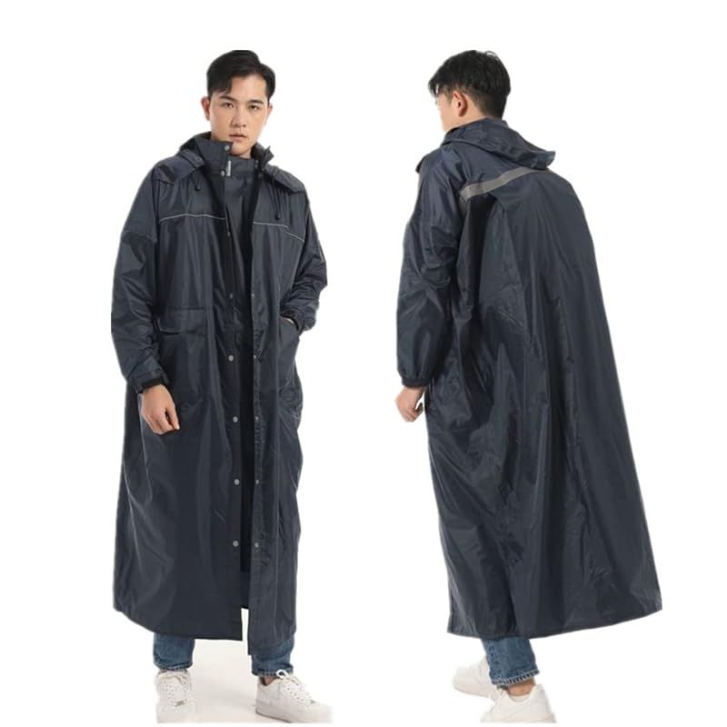 [JYZ] レインコートメンズ 自転車 レインポンチョ 雨具 カッパ レインウェア レディース ロング丈 リュック対応 ゆったり 大きいツバ 完全防水 防風 豪雨 梅雨 高視認性 収納袋付き バイク 通