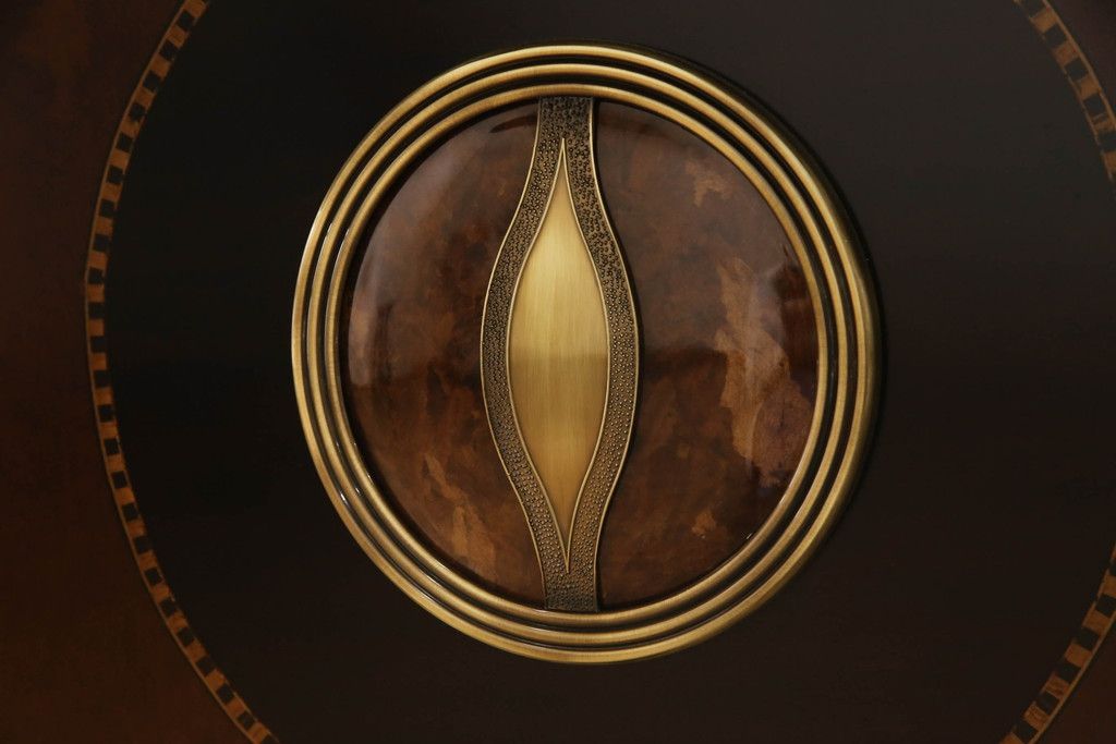 クラシック円形テーブル 金色装飾ヴェルサーチ風 ☆事前問合せ必須