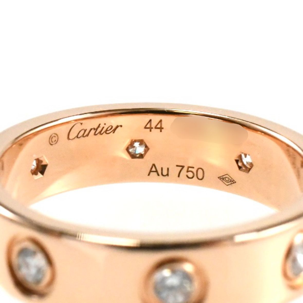 Cartier カルティエ ミニラブリング フルダイヤ K18PG ピンクゴールド 