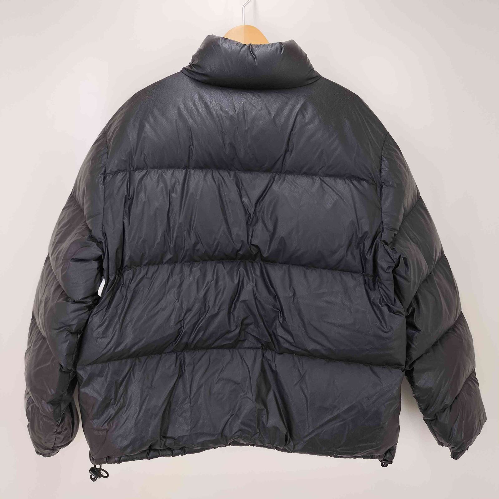 アレキサンダージュリアン 紺 ダウンジャケット フード付き LL アレキサンダーワン Alexander Wang CHYNATOWN PLEATHER NYLON