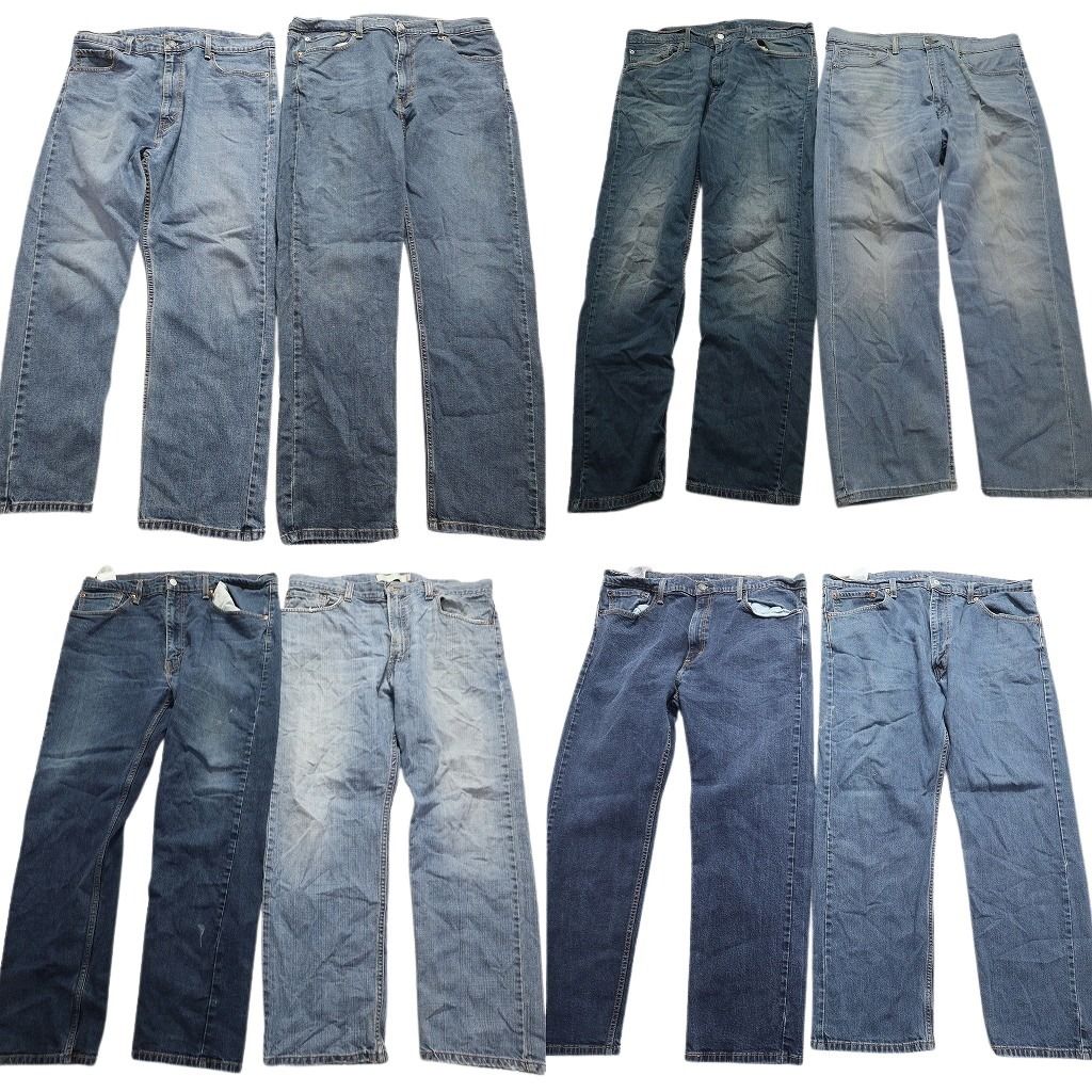 古着卸 リーバイス 505 デニム パンツ 8枚セット メンズ W38 |W40 フェード アメカジ インディゴブルー 古着 NA3387