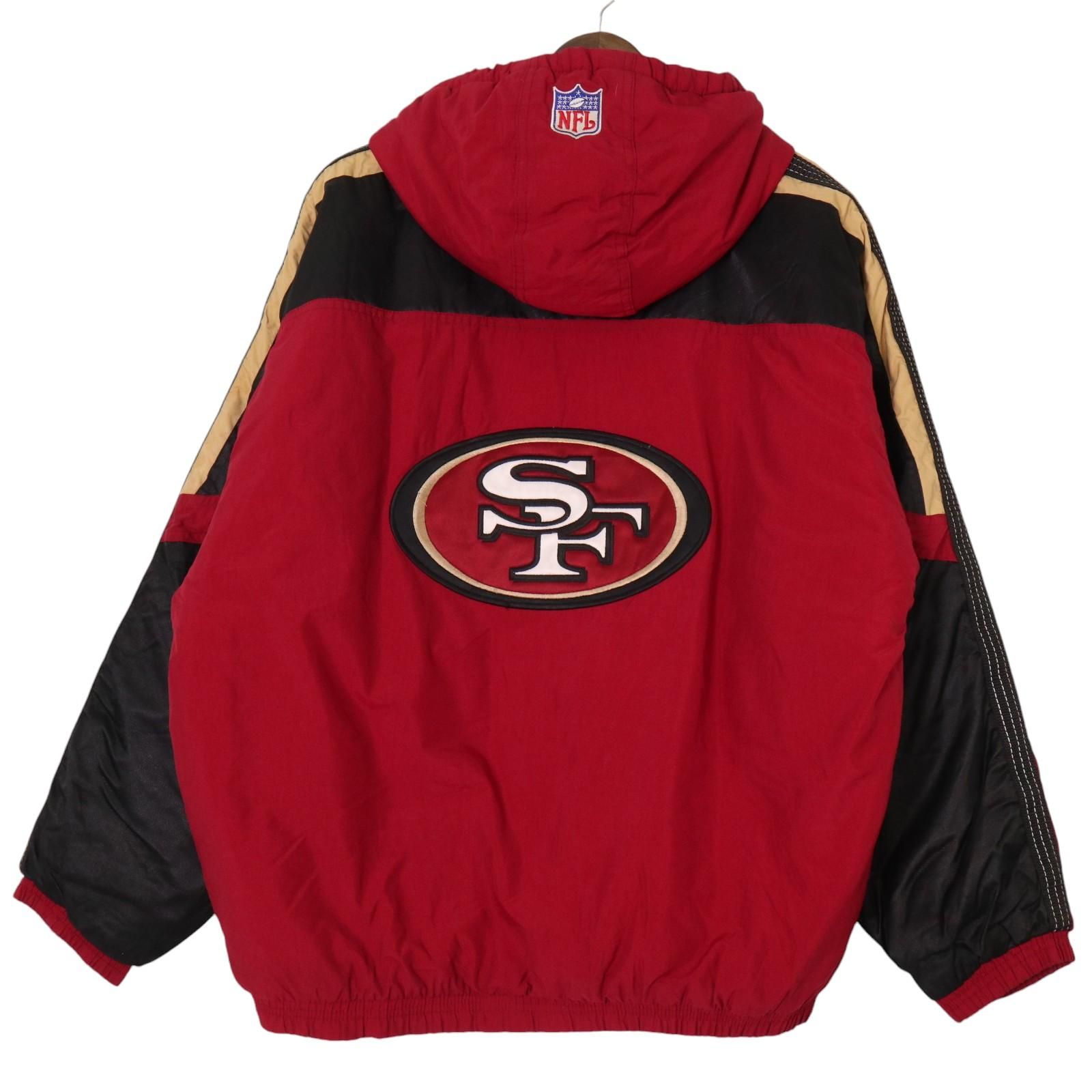 NFLサンフランシスコ49ers スターター　 ナイロンスタジアムジャケット　M STARTER スターター NFL サンフランシスコ・49ers 中綿 ナイロン