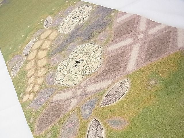 平和屋本店□極上 初代 久保田一竹 幻の辻が花 太鼓柄袋帯 絞り 風趣