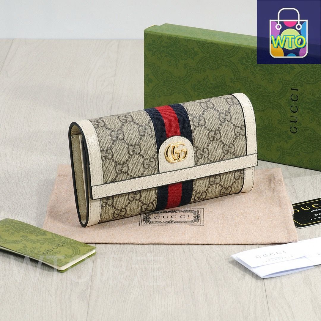 今日WTO】Gucci グッチ オフィディアシリーズ 二つ折り財布 GG