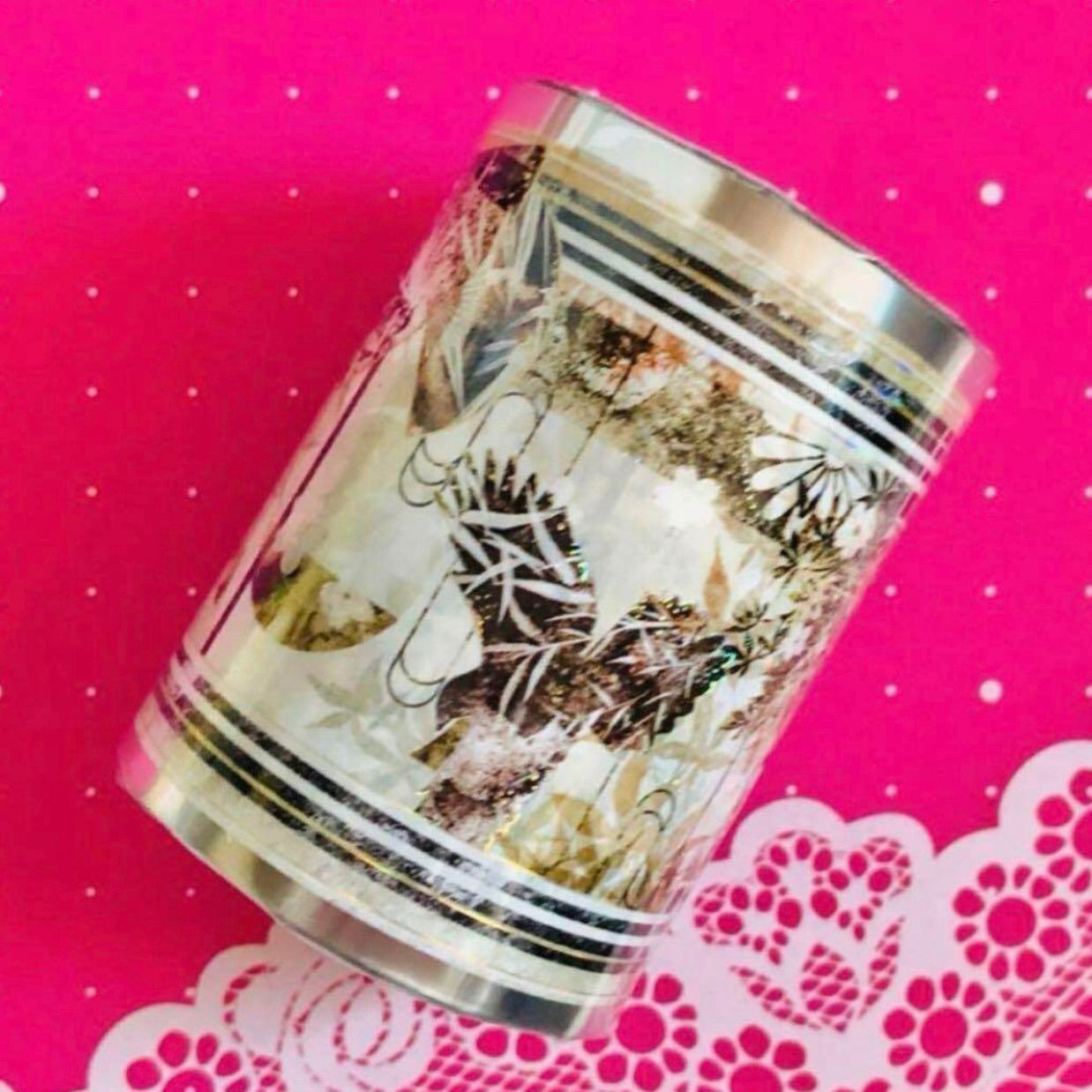 镭射金 6.5cm×10m 窗影婆娑 海外マスキングテープ