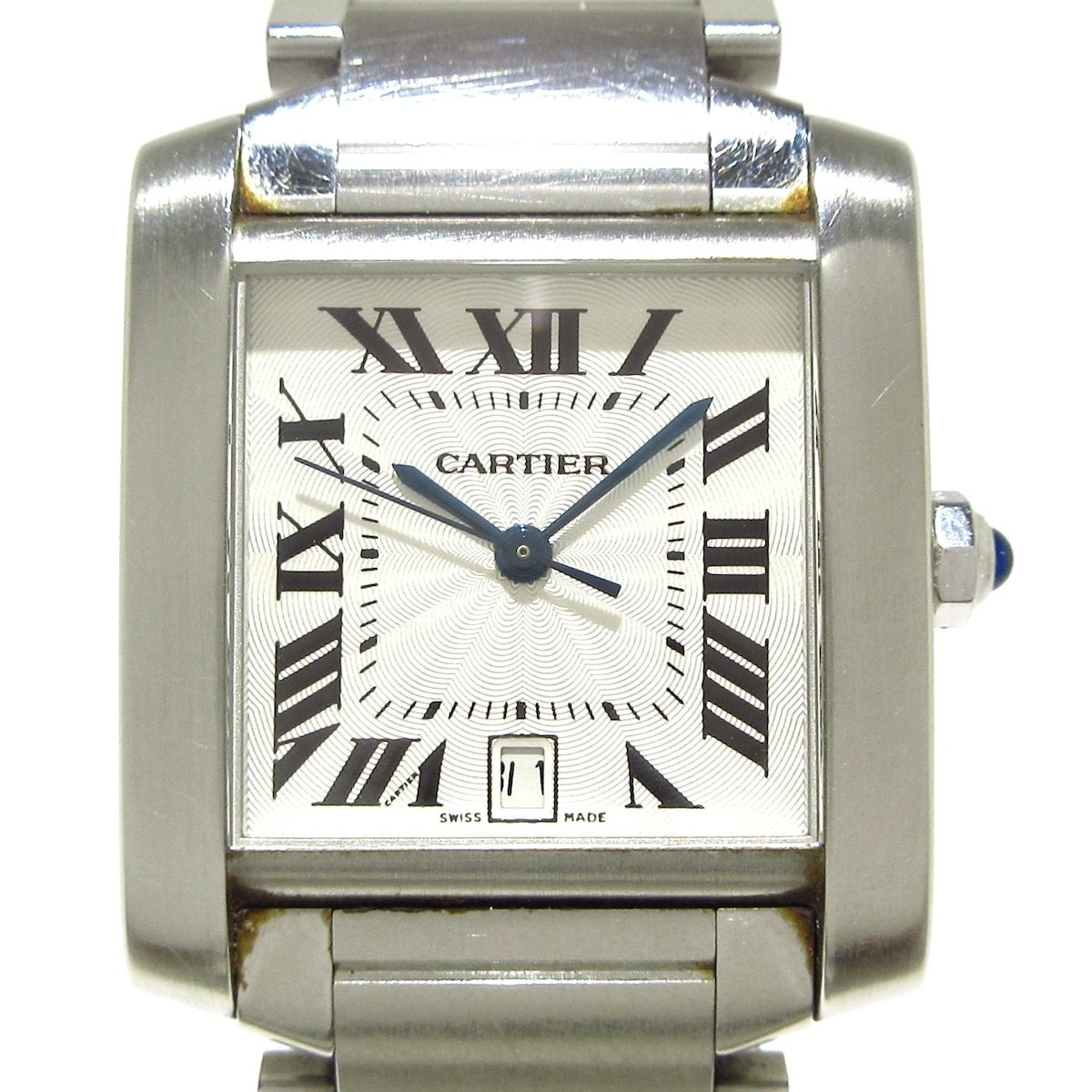 Cartier カルティエ 腕時計 タンクフランセーズLM W51002Q3 メンズ SS 要OH ライトシルバー