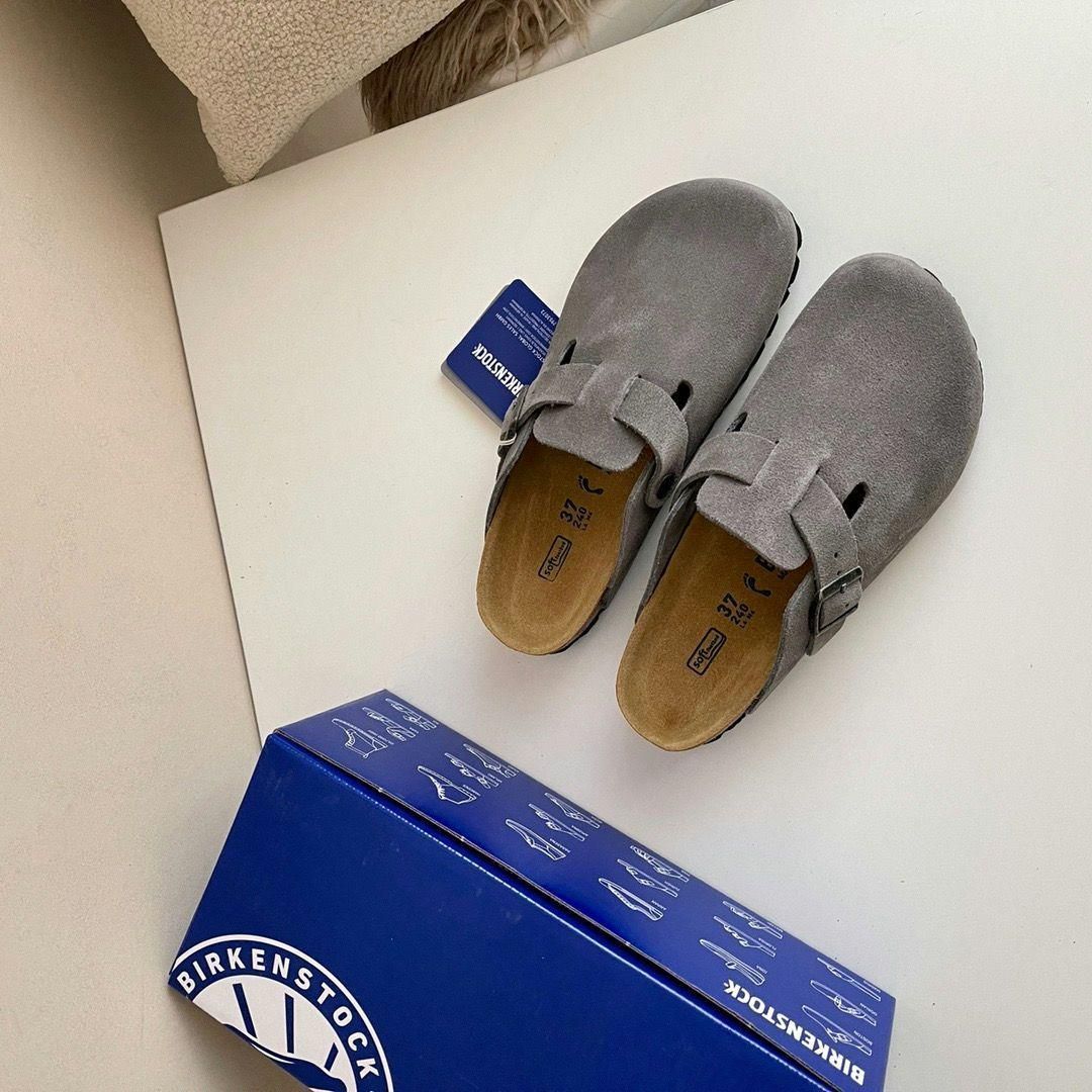 新品BIRKENSTOCK ビルケン ボストン ナローサンダル #グレー 