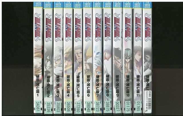 DVD BLEACH ブリーチ 破面・滅亡篇 全12巻 ※ケース無し発送 レンタル