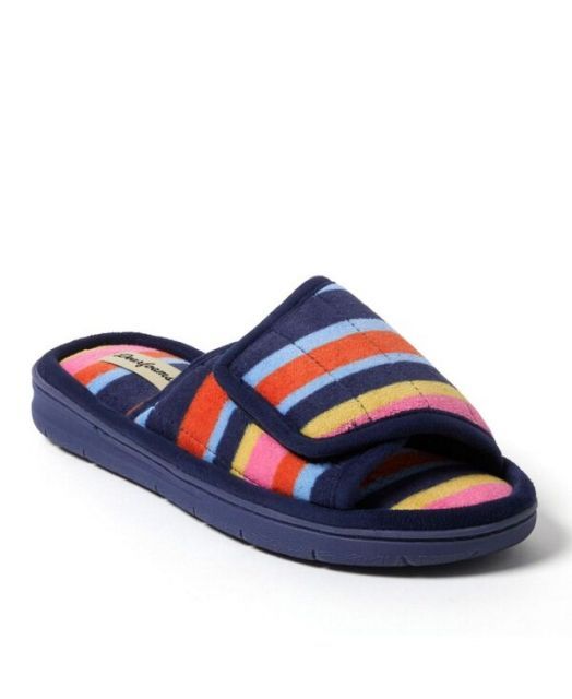 送料無料 ディアフォームズ レディース サンダル シューズ Women s Mickey Terry Adjustable Shower Slide House Slipper Multi