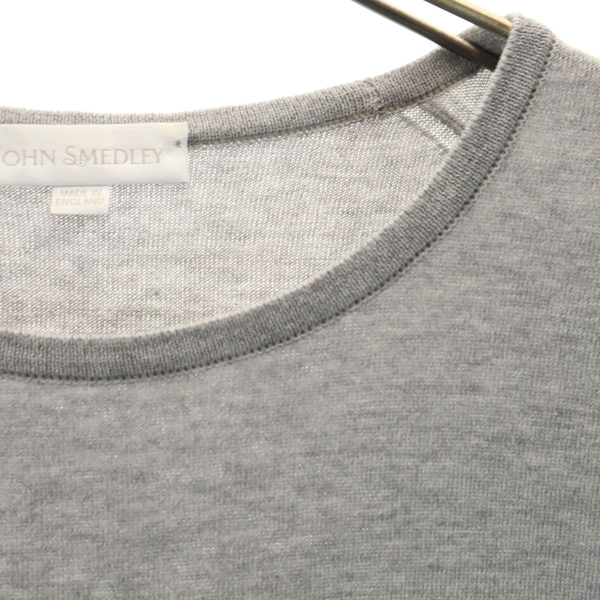 JOHN SMEDLEY ジョンスメドレー 半袖 セーター S グレー ニット