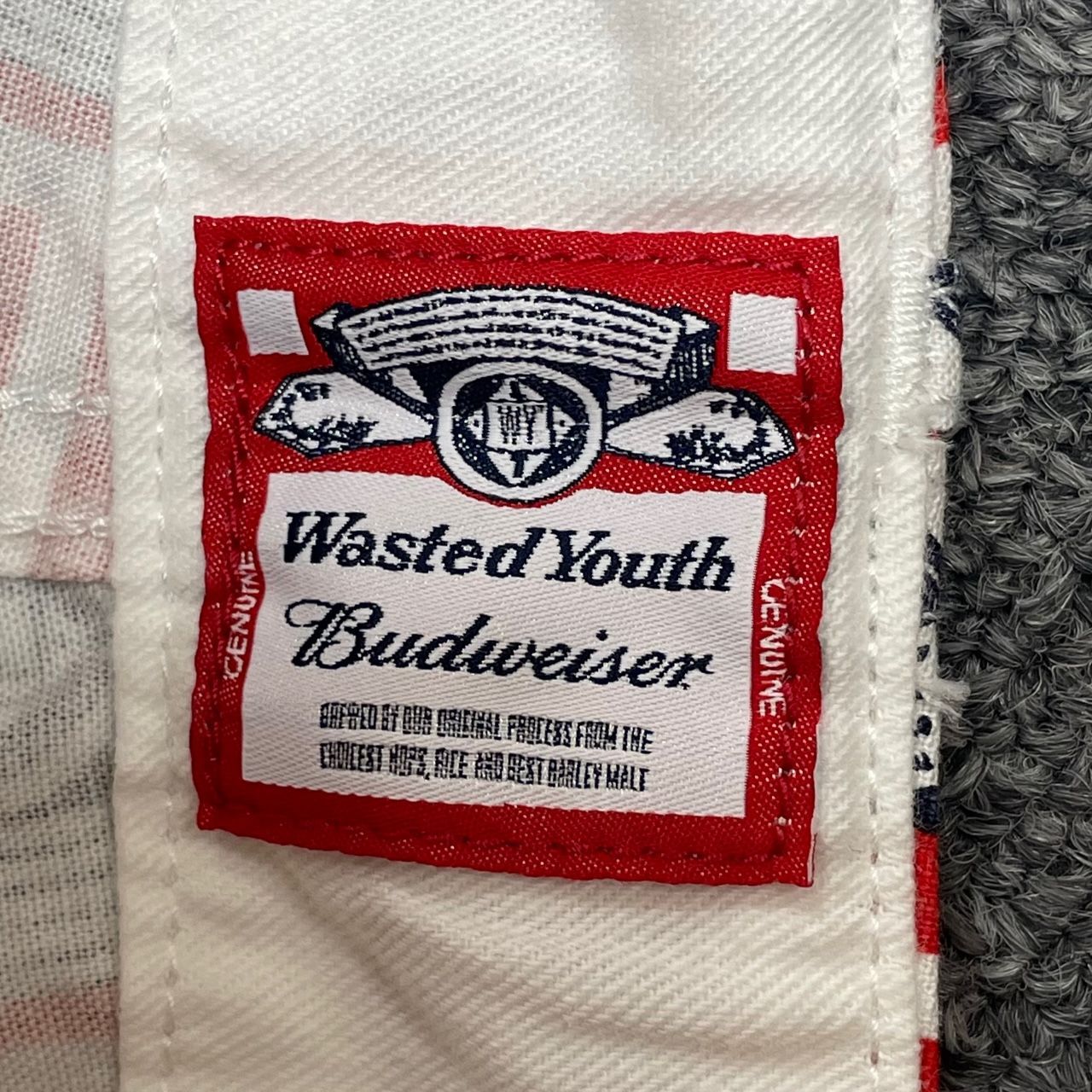 定価26400円 WASTED YOUTH × BUDWEISER コラボ 総柄ショーツ ハーフ