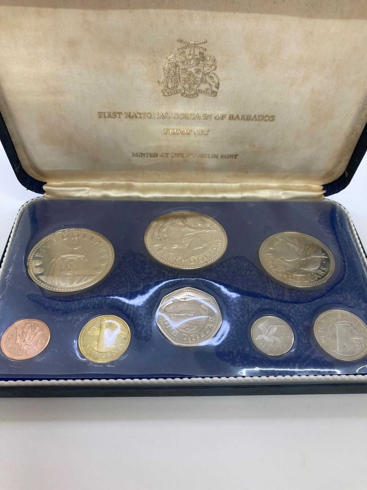 フランクリンミント　バルバドス 旧貨幣セット 銀メッキ フランクリンミント バルバドス 旧貨幣セット 銀メッキ M249