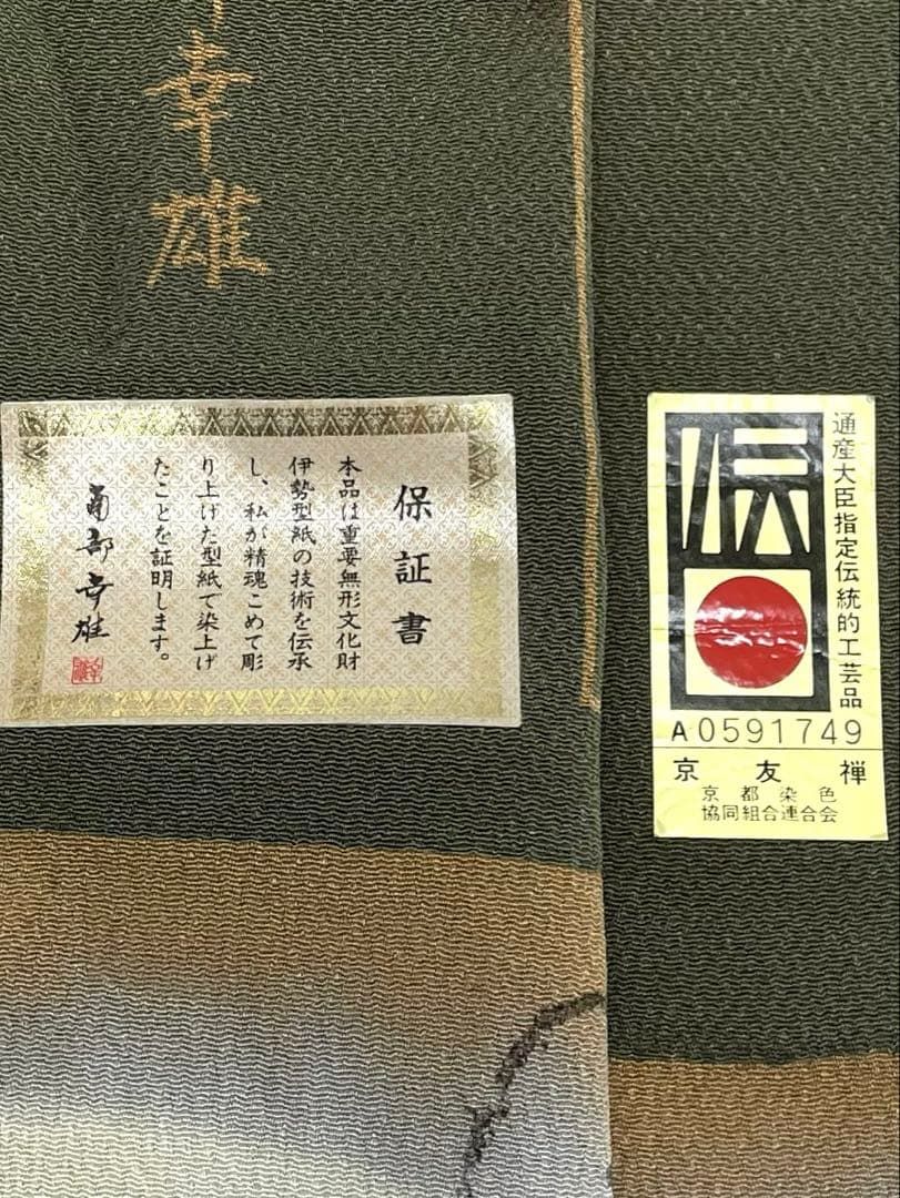 小紋 重要無形文化財 伊勢型紙 南部幸雄 通産大臣指定伝統的工芸品 